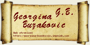 Georgina Buzaković vizit kartica